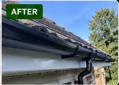 After: gutter joint repaired
